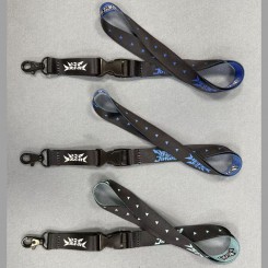 Personalized Full Color Sublimation Polyester ID Card Holder Lanyard with Durable Plastic Buckle and Safety Breakaway Hook Heat Transfer Printing Lanyard With Plastic Clip