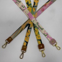 Direct Factory Premium Quality Custom Polyester Sublimation Leather Patch Neck Strap Stretchable Elastic Lanyard