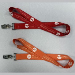 Customized Logo Fine Workmanship Square Clip 4 Color Digital Printing Promotional Price Made RPET Polyester Hook Lanyard