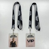 Factory Direct Custom LOGO Polyester Strap Lanyards with Thermal Transfer Printed Metal Swivel Hook Dye Sub Lanyard With J Hook Swivel Clasp With PVC VIP Plastic Event Badges