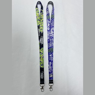 Fashion Print Design Durable Double Sided Fabric Polyester Lanyard for ID Badge Keychain With Lobster Claw Swivel Clasp