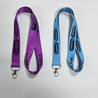 Fashion Print Design Durable Double Sided Fabric Polyester Lanyard for ID Badge Keychain With Lobster Claw Swivel Clasp
