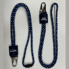 6mm Multi-Color Woven Polyester Round Rope Keychain Lanyard Jacquard Printed Cell Phone Holder Offset Digital Printing Options