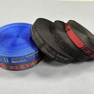 Custom Jacquard Logo Nylon Woven Webbing Band Logo Nylon Jacquard Webbing Strap for Backpack